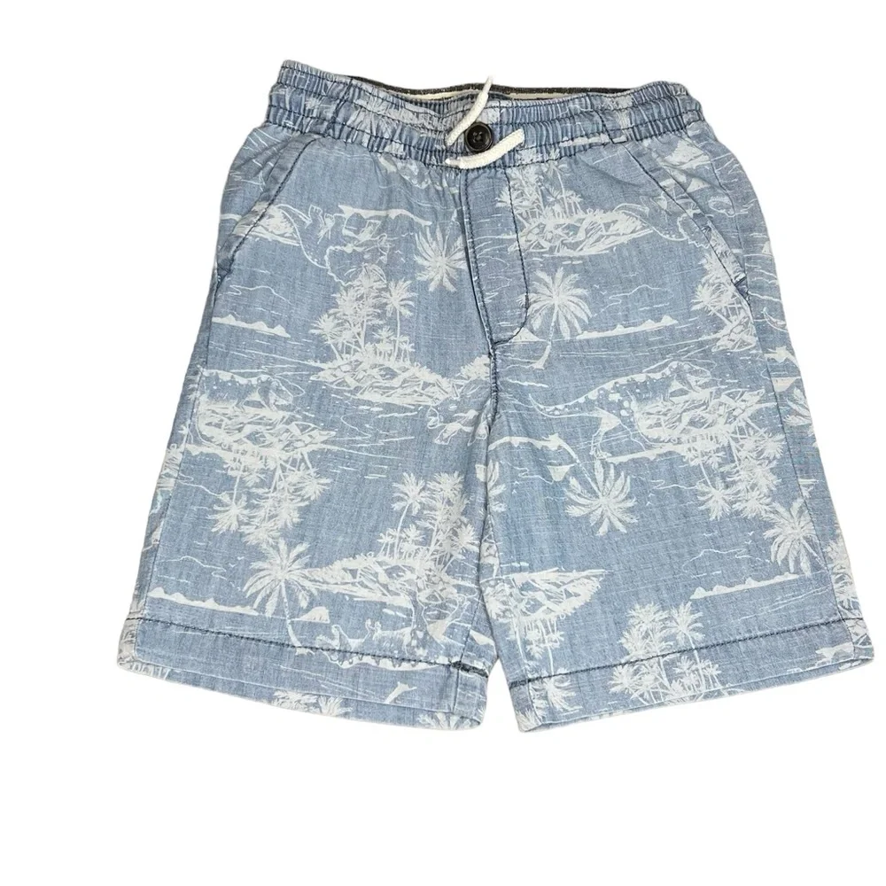 Oshkosh Pull on Tropical Print Shorts Blue Size 6